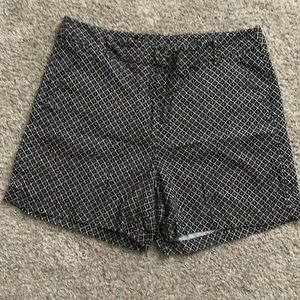 Black geometric shorts